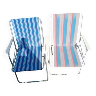 Set of vintage folding chairs