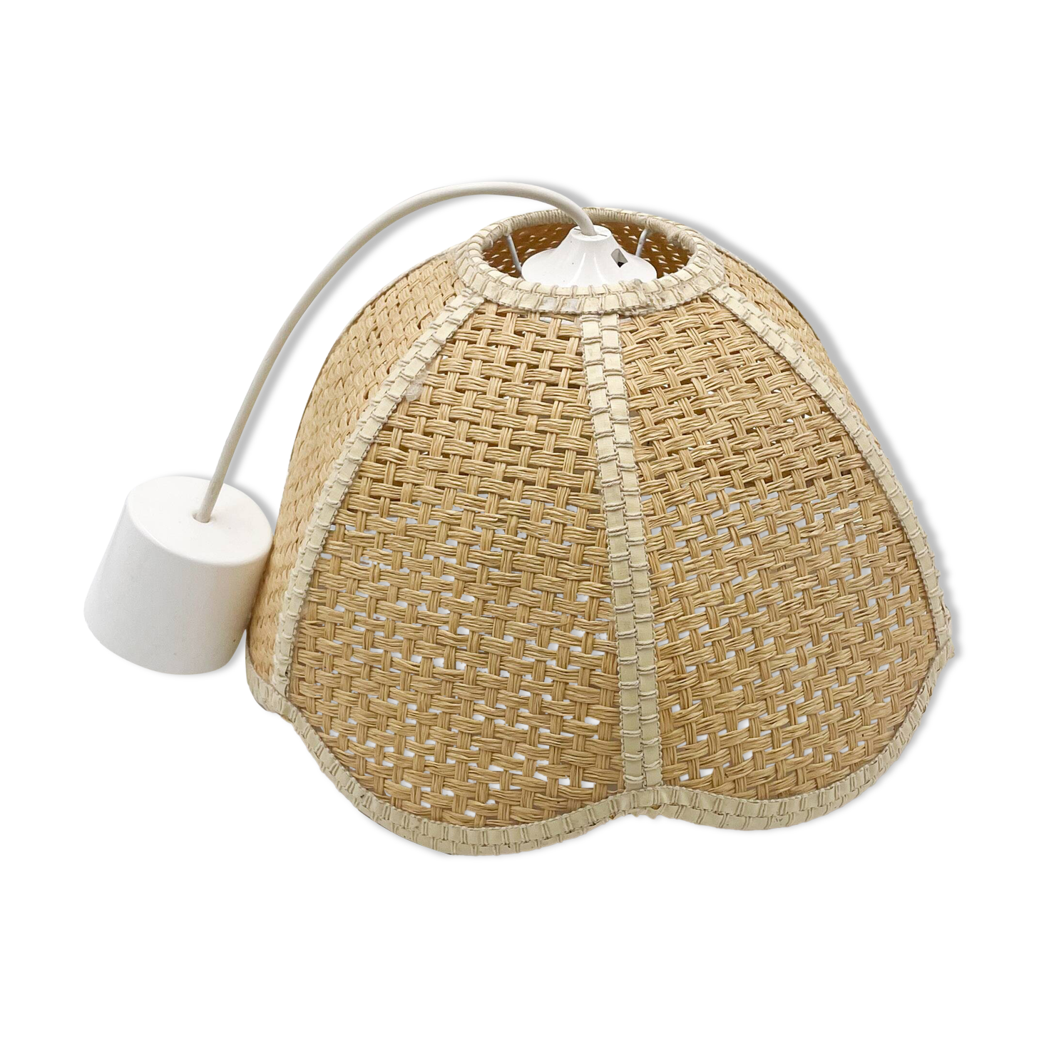 Vintage wicker flower pendant