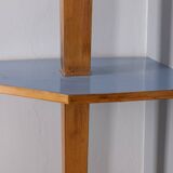 Vintage 1950s floor-to-ceiling corner cabinet in wood italian design