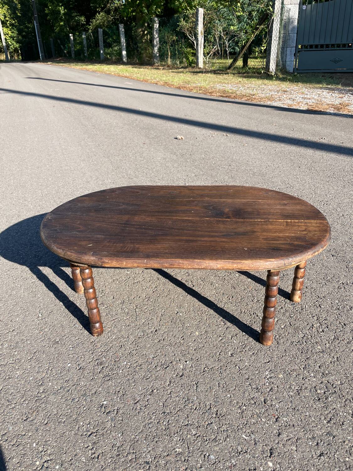 Small coffee table in turned wood