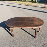 Small coffee table in turned wood
