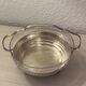 Art Deco fruit bowl in silver-plated metal and glass