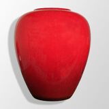 Red ceramic vase
