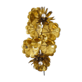 Wall light water lily brass 70s