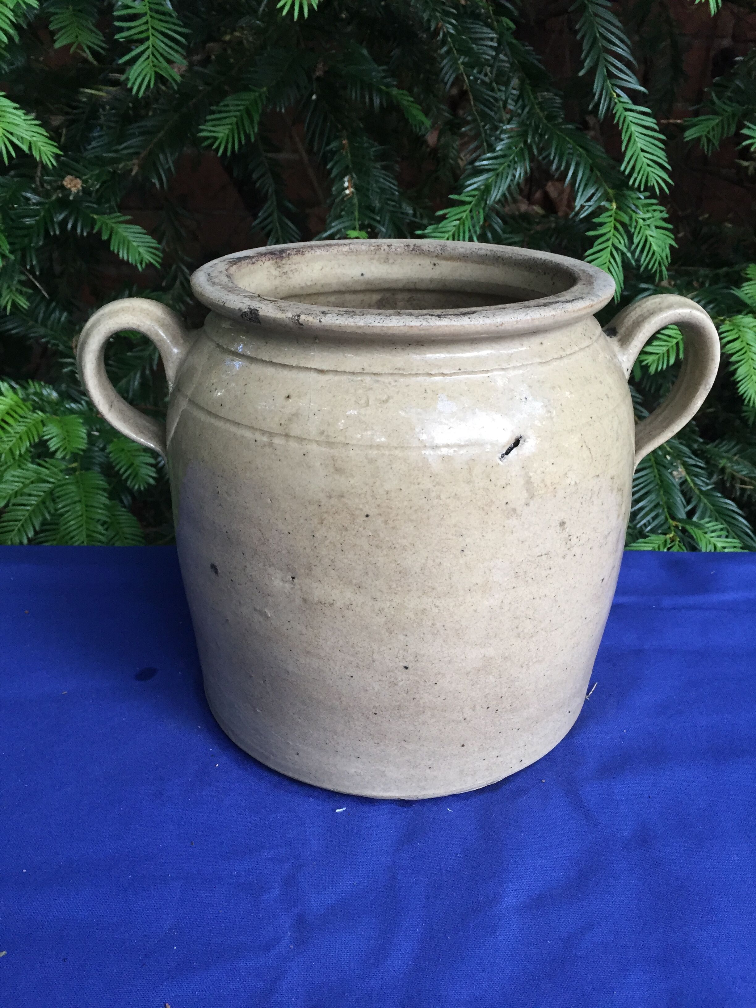 Glazed terracotta pot