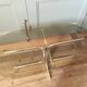 Glass and chrome coffee table 1970
