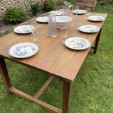 Vintage solid oak farmhouse table 6-8 people