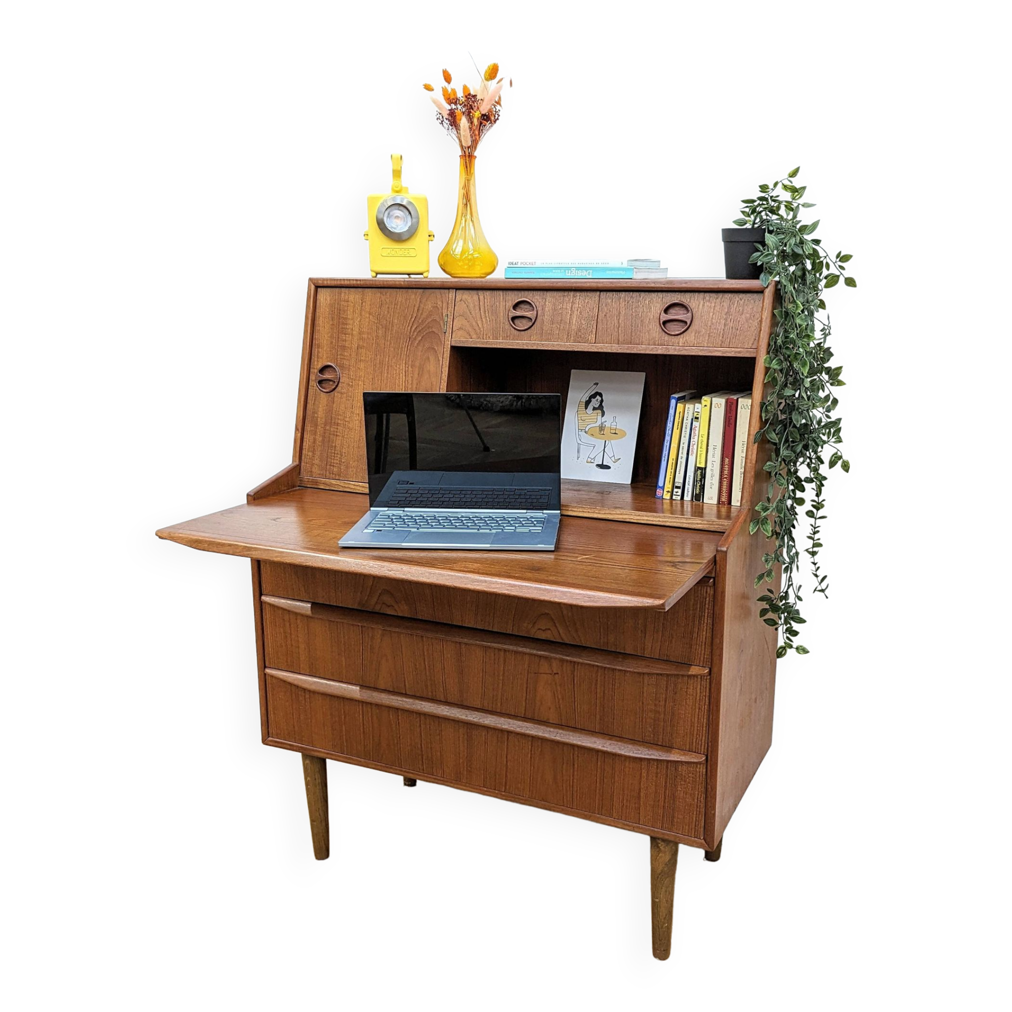 Vintage teak secretary