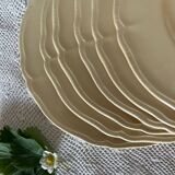 Ivory flat plates from Faïencerie de Longchamp