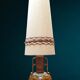 Lampe de sol vintage amphore en céramique à double éclairage, années