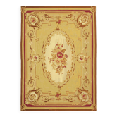 Handmade European Vintage Aubusson Kilim 260 cm x 368 cm
