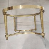 Brass and smoked glass coffee table