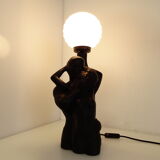 Ceramic love couple lamp and opaline ball