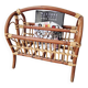 70s Rattan Magazine Rack - Vintage