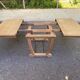 Art Deco extendable dining table with a central pedestal, stripped, made of solid oak 193.