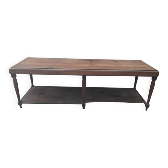 Large Draper table, antique 19th century, workshop trade furniture, fabric commerce.