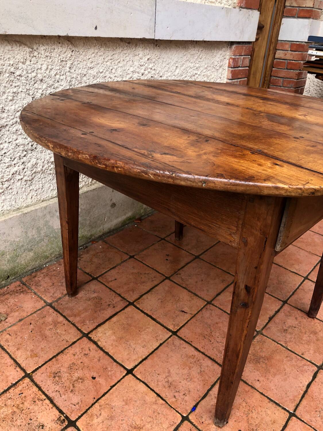 Table à manger ronde rustique