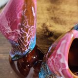 Pair of double Vallauris vases