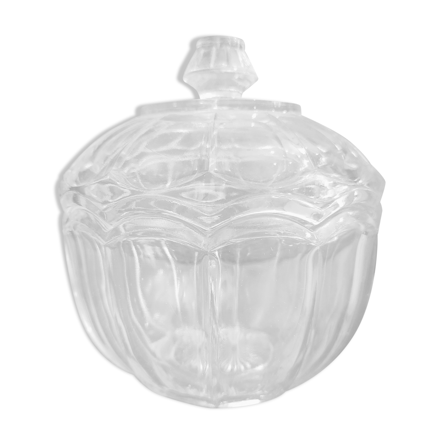Vintage French glass candy box