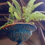 Hanging planter in glazed terracotta late nineteenth