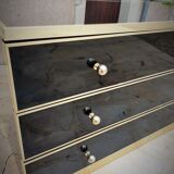 Roche Bobois vintage black lace-up dresser