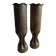 Pair of engraved art trench casings