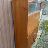 Secretary desk with flap Scandinavian desk Mid-century vintage 1970