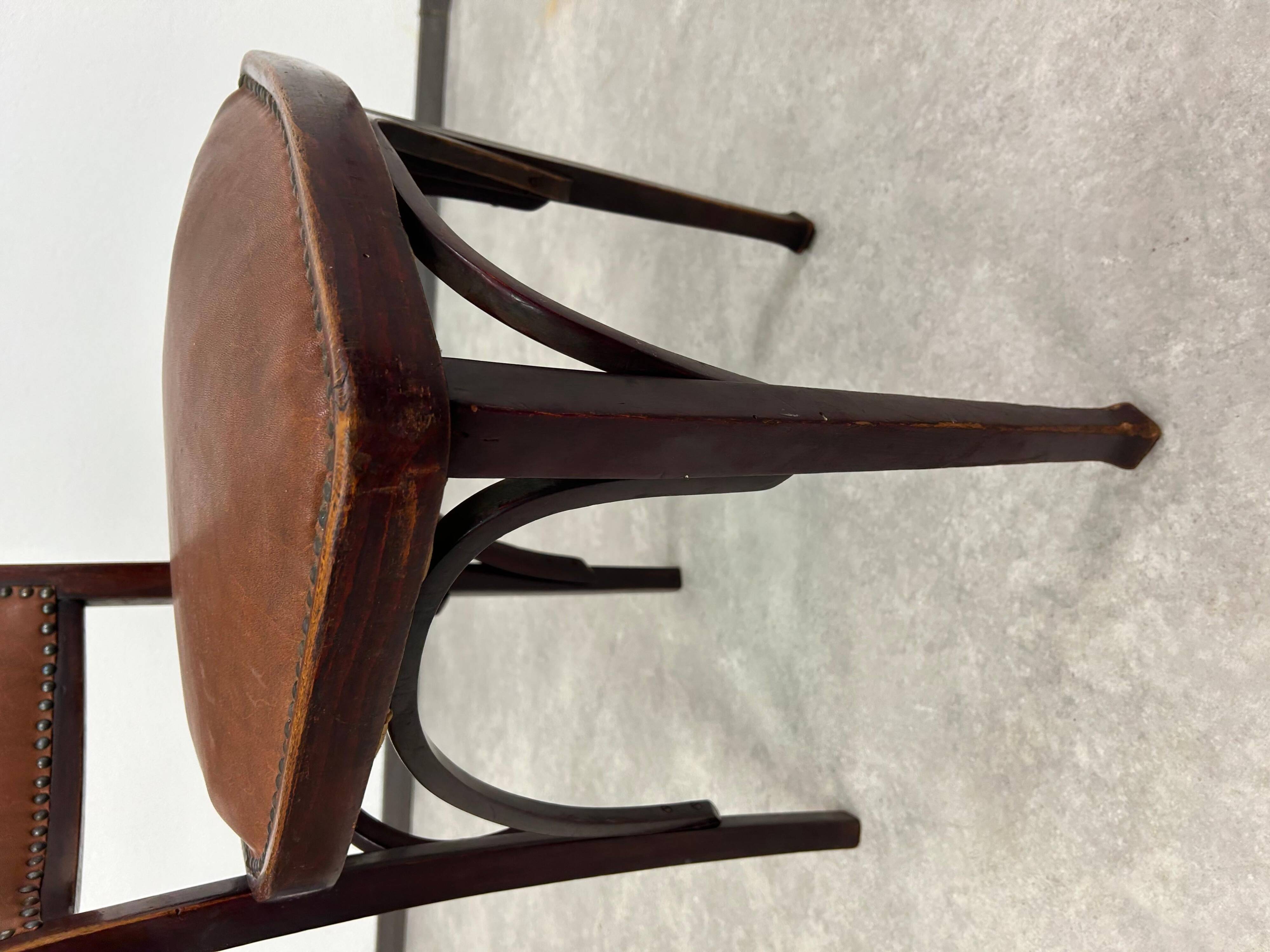 Set of 3 dining chairs by Gustav Siegel for J&J Kohn
