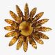 Vintage "Sunburst" ceiling light in gold metal