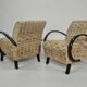 Pair of Art Deco armchairs H410 by Jindrich Halabala, 1940s