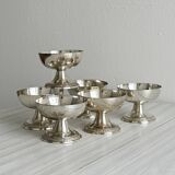 Set of 6 vintage metal dessert bowls