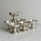 Set of 6 vintage metal dessert bowls