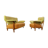 Mobilier de salon F109 avec fauteuil et canapé assorti par Theo Ruth pour Artifort 1950