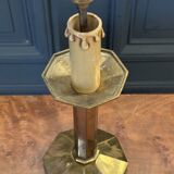 Bronze lamp 1950 in the shape of a cut-off candlestick