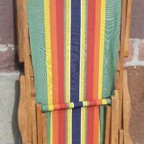 Vintage deckchair, lounge chair or chaise longue