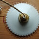 White toothed opaline hanging lamp