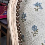 Paire de fauteuil laqué de style Louis XV