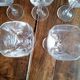 Lot de 5 verres à vin en cristal style art déco