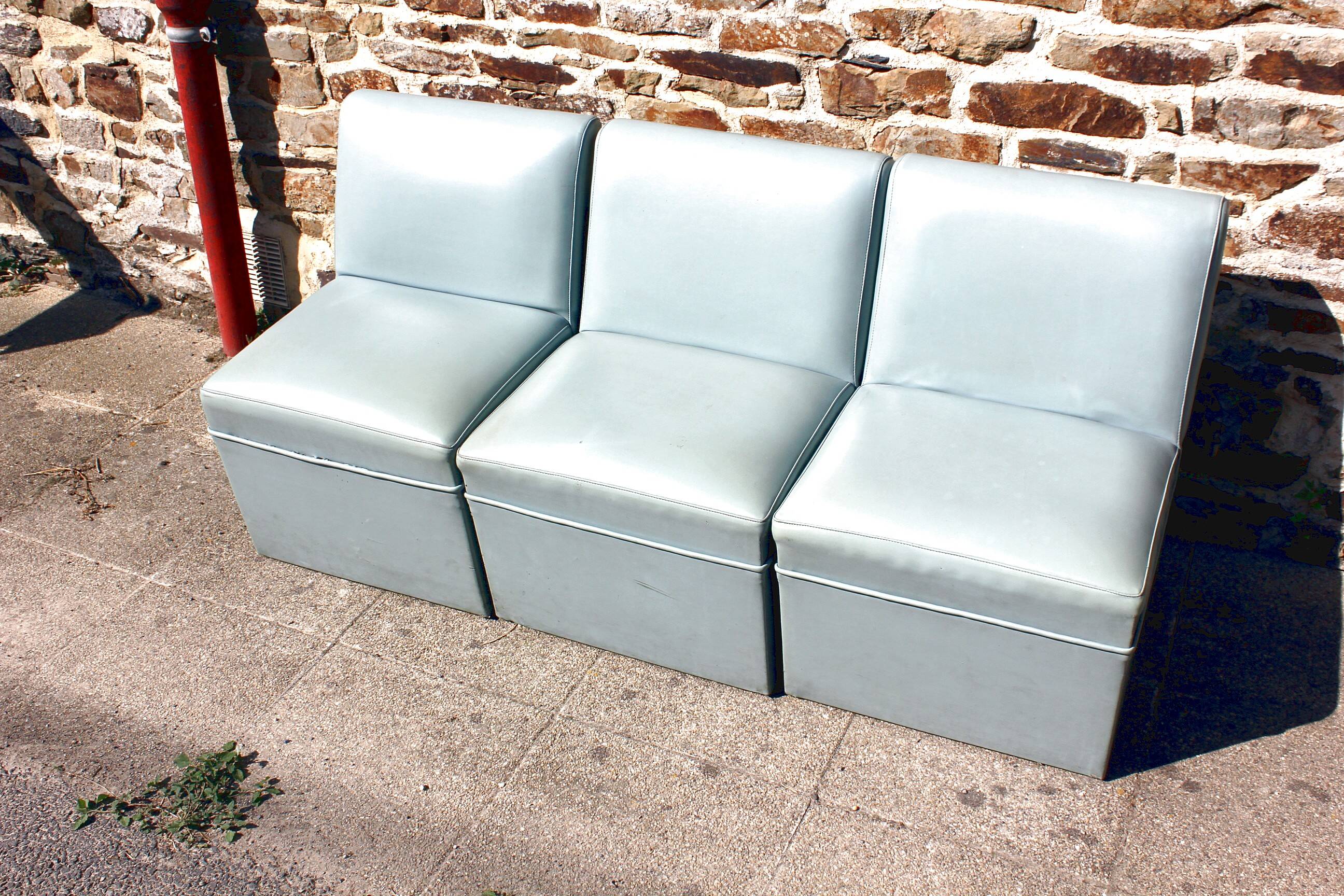 3 vintage modular armchairs from the 50s