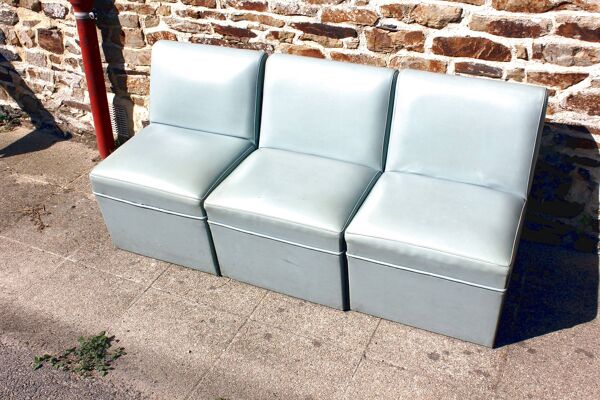 3 Fauteuils vintage année 50 modulable