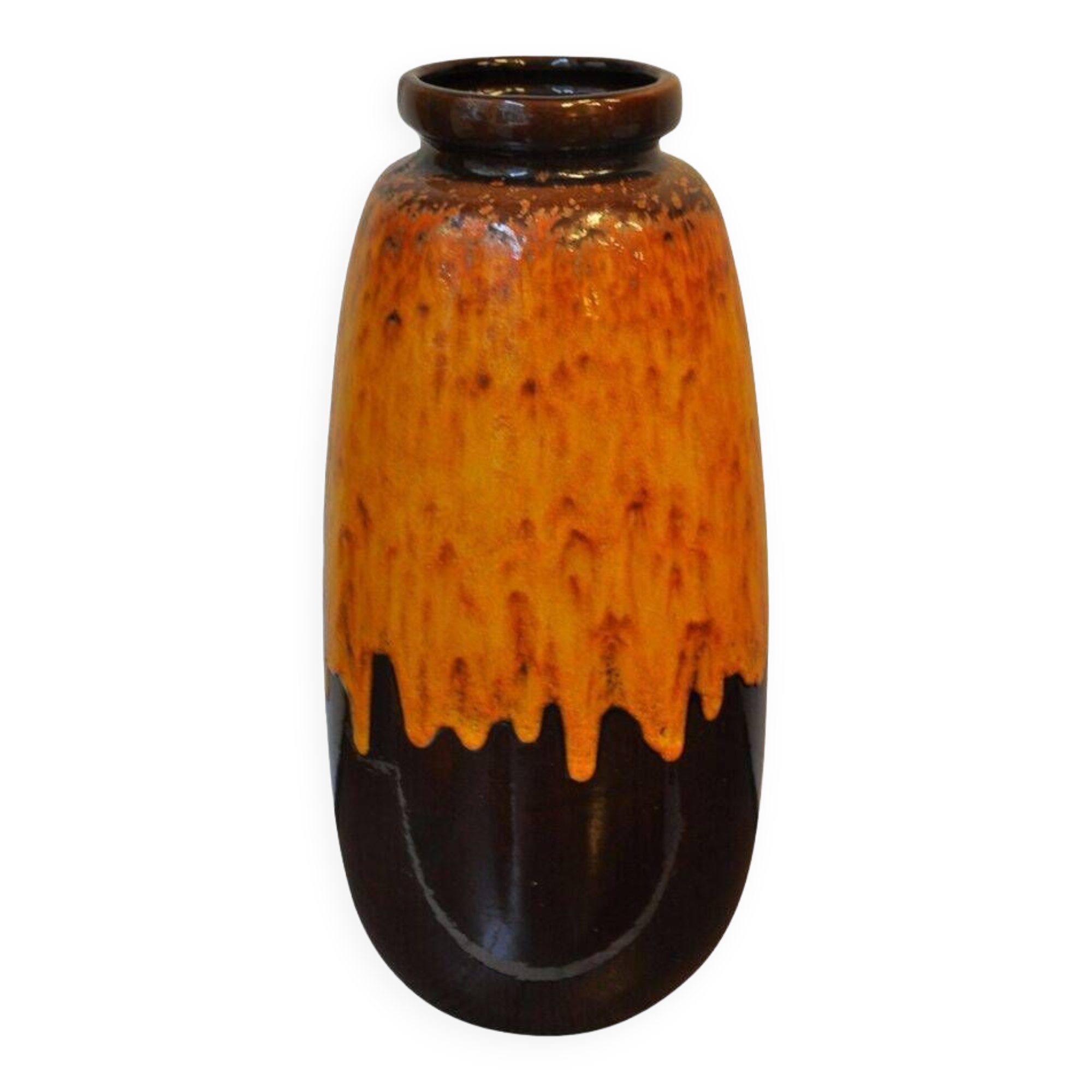 Large Fat Lava Vase W-Germany