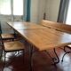 Dining set (two chairs, one armchair, one bench, and one table)