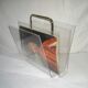1970s plexiglass magazine rack