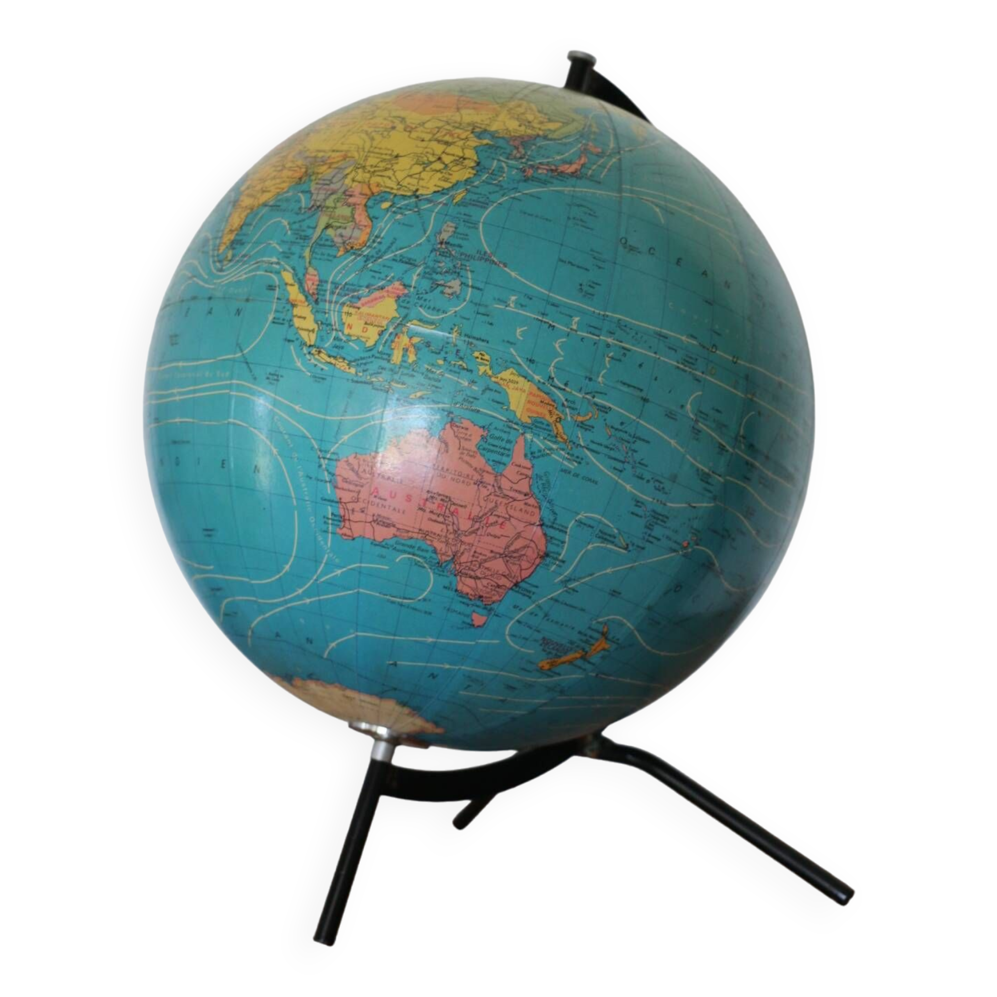 Globe terrestre carton TARIDE 1979