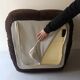 TOGO low chair in chocolate suede, Michel Ducaroy for Ligne Roset 1970