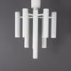 Space age ceiling lamp in white metal by temde, 1970s