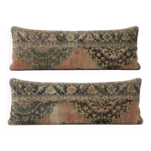Set of 2 vintage Turkish cushion covers 41x119 cm