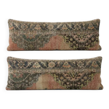 Lot de 2 housses de coussin turque vintage 41x119 cm