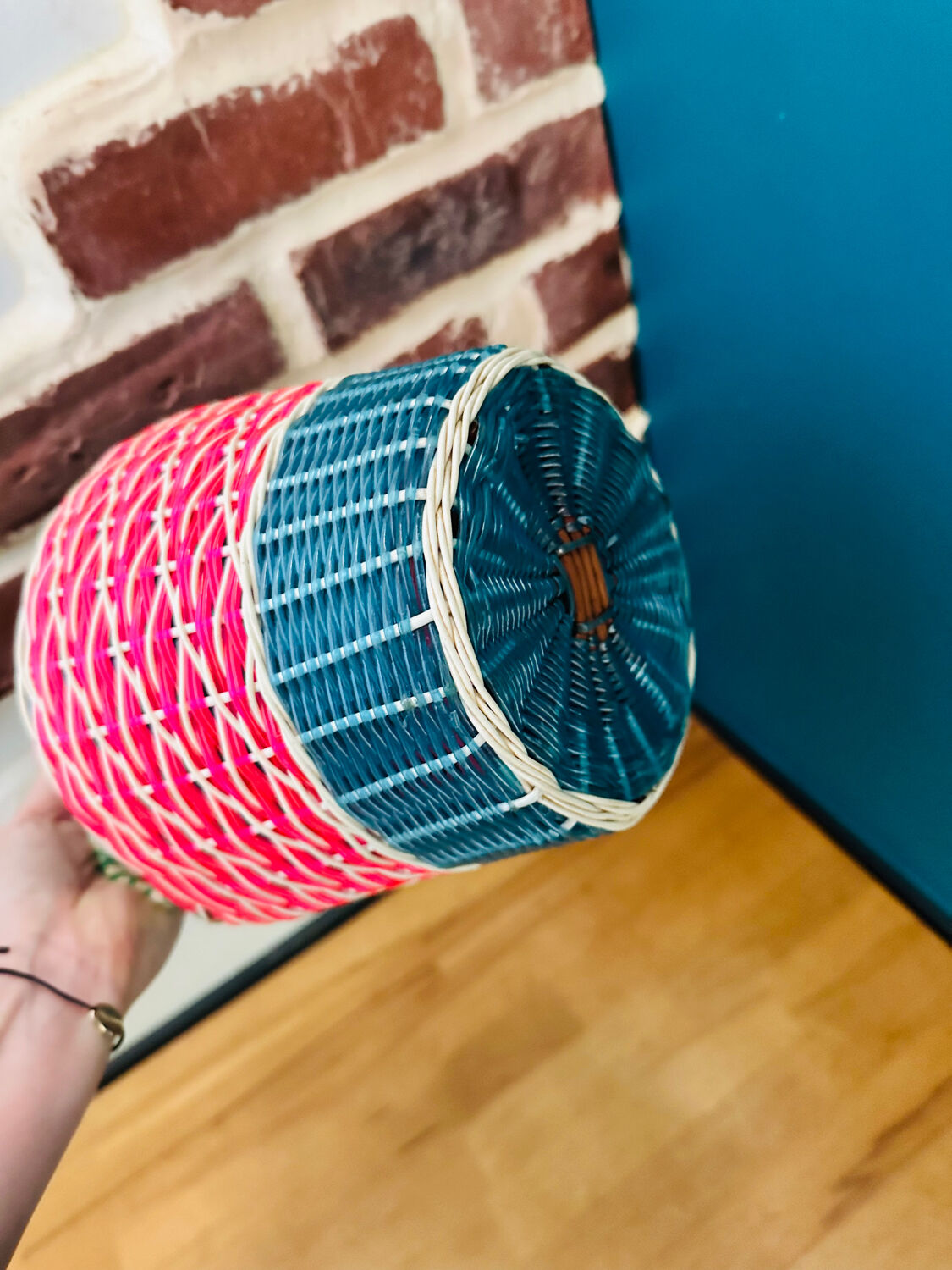 Demijohn scoubidou vintage