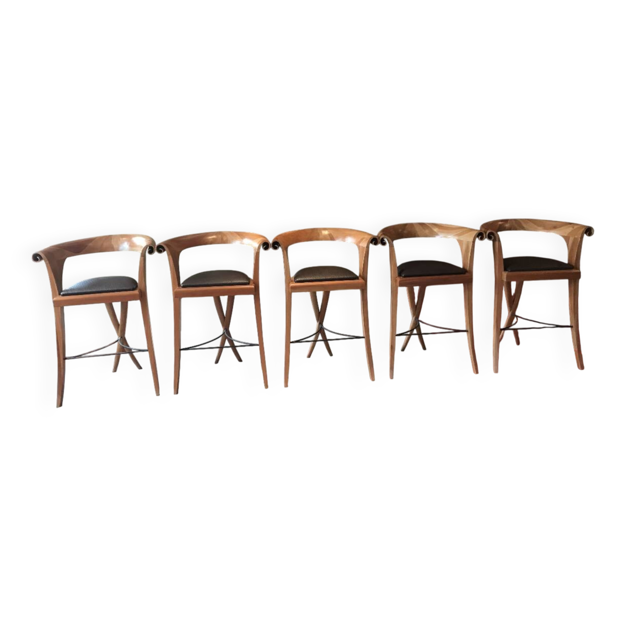 Lot of 5 Art Deco high chairs – 1930s – Origin: Casino de Biarritz